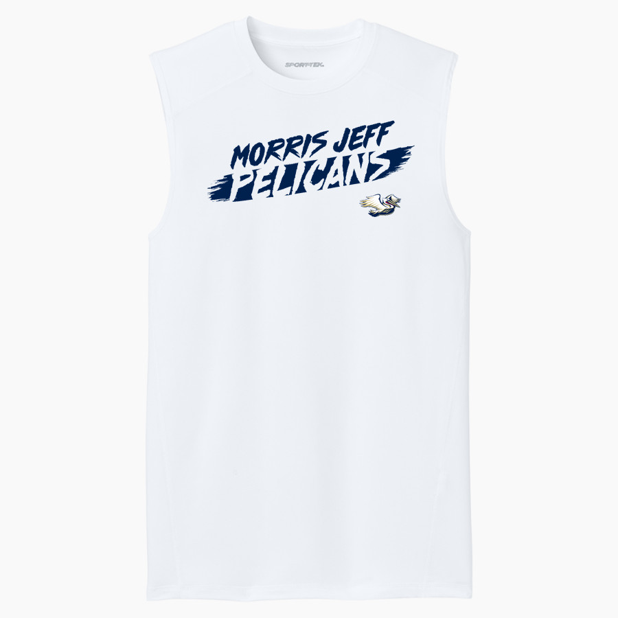Morris Jeff Pelicans <span class="pdp-name-mascot">Morris Jeff Pelicans</span> Sport-Tek Men's PosiCharge Compression Sleeveless Tee