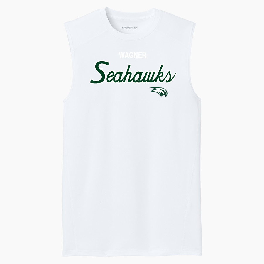 Wagner Seahawks official sideline store <span class="pdp-name-mascot">Wagner Seahawks</span> Sport-Tek Men's PosiCharge Compression Sleeveless Tee