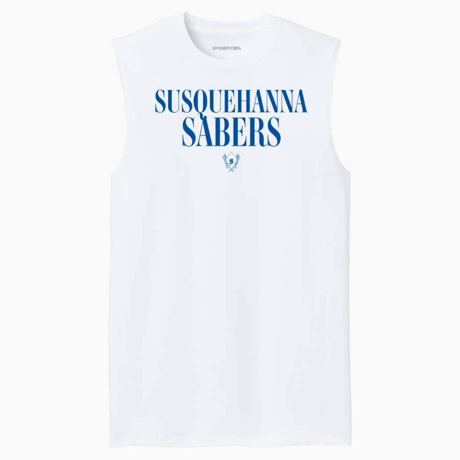 Susquehanna Sabers <span class="pdp-name-mascot">Susquehanna Community High School Sabers</span> Sport-Tek Men's PosiCharge Compression Sleeveless Tee