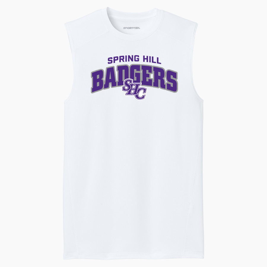 Spring Hill Badgers <span class="pdp-name-mascot">Spring Hill Badgers</span> Sport-Tek Men's PosiCharge Compression Sleeveless Tee
