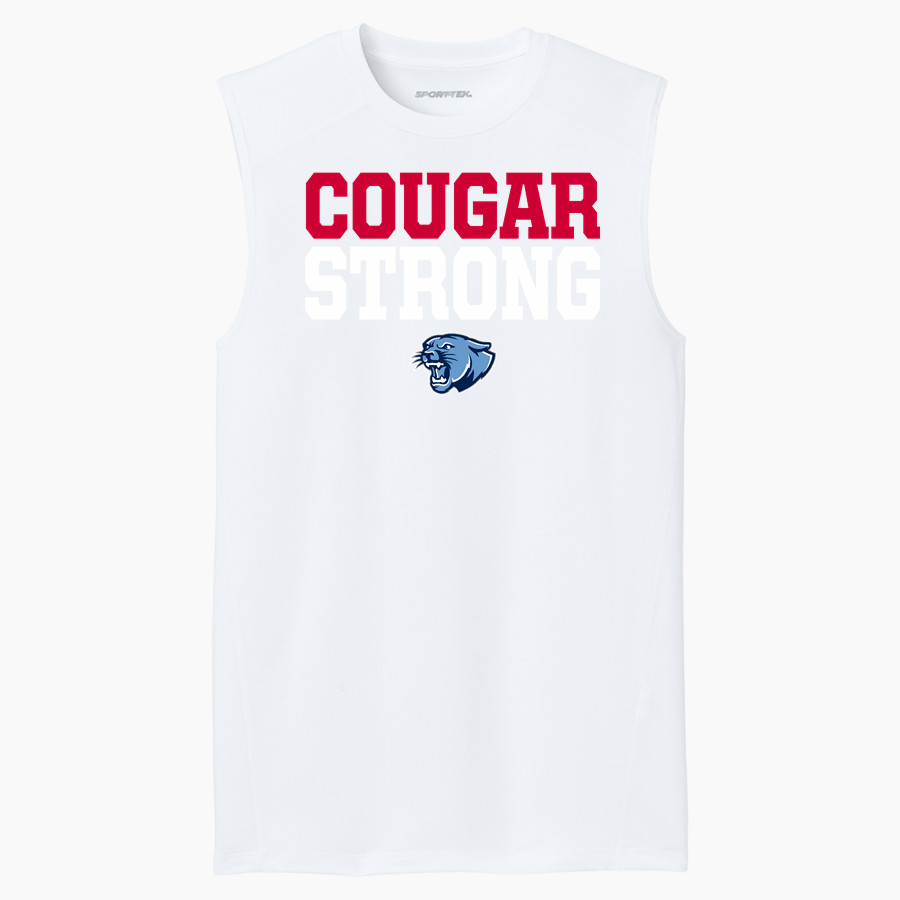 CROW HIGH SCHOOL Cougars Online Store <span class="pdp-name-mascot">CROW COUGARS</span> Sport-Tek Men's PosiCharge Compression Sleeveless Tee
