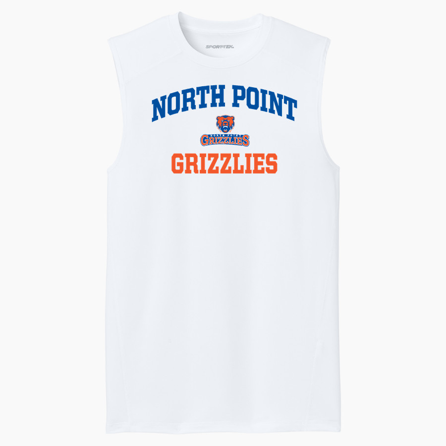 North Point Grizzlies <span class="pdp-name-mascot">North Point Grizzlies</span> Sport-Tek Men's PosiCharge Compression Sleeveless Tee