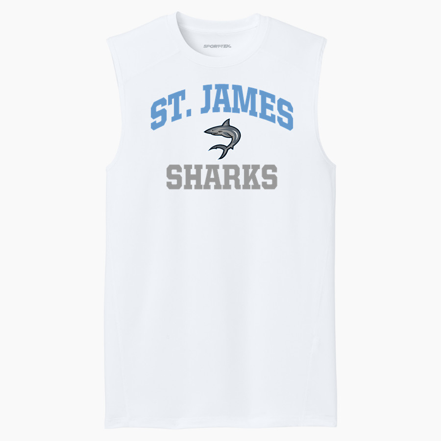 St. James Sharks <span class="pdp-name-mascot">St. James Sharks</span> Sport-Tek Men's PosiCharge Compression Sleeveless Tee