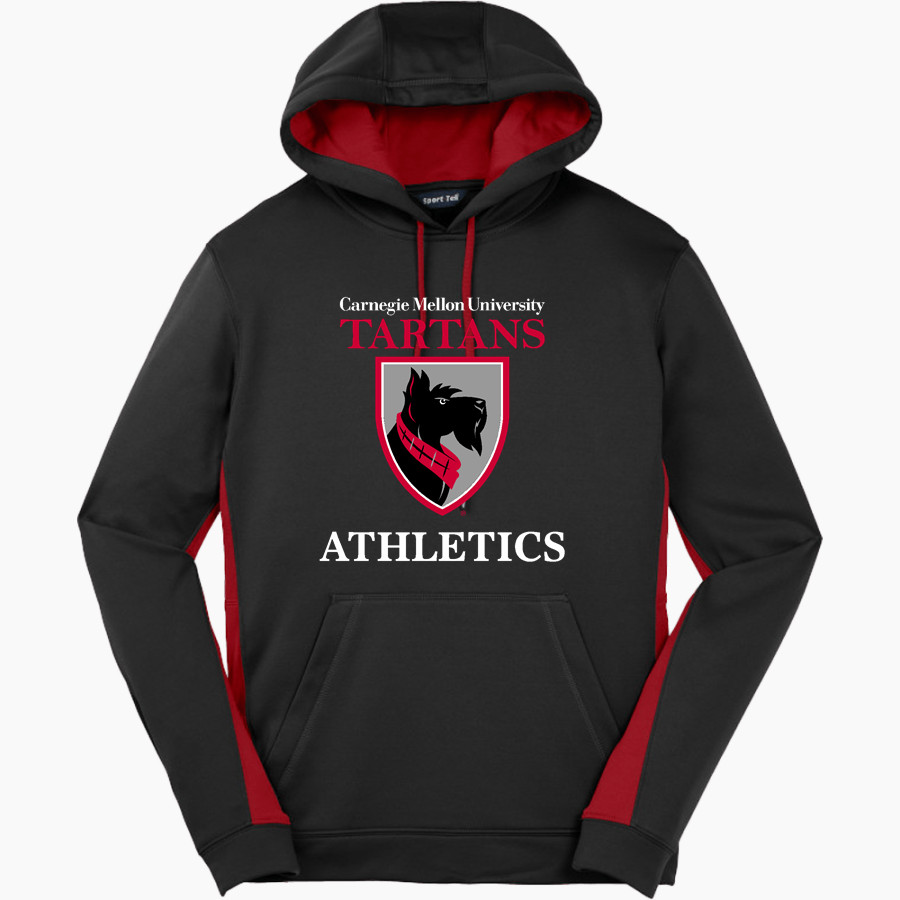 CARNEGIE MELLON UNIVERSITY TARTANS <span class="pdp-name-mascot">Carnegie Mellon Tartans</span> Sport-Tek Men's Sport-Wick Fleece Colorblock Hoodie