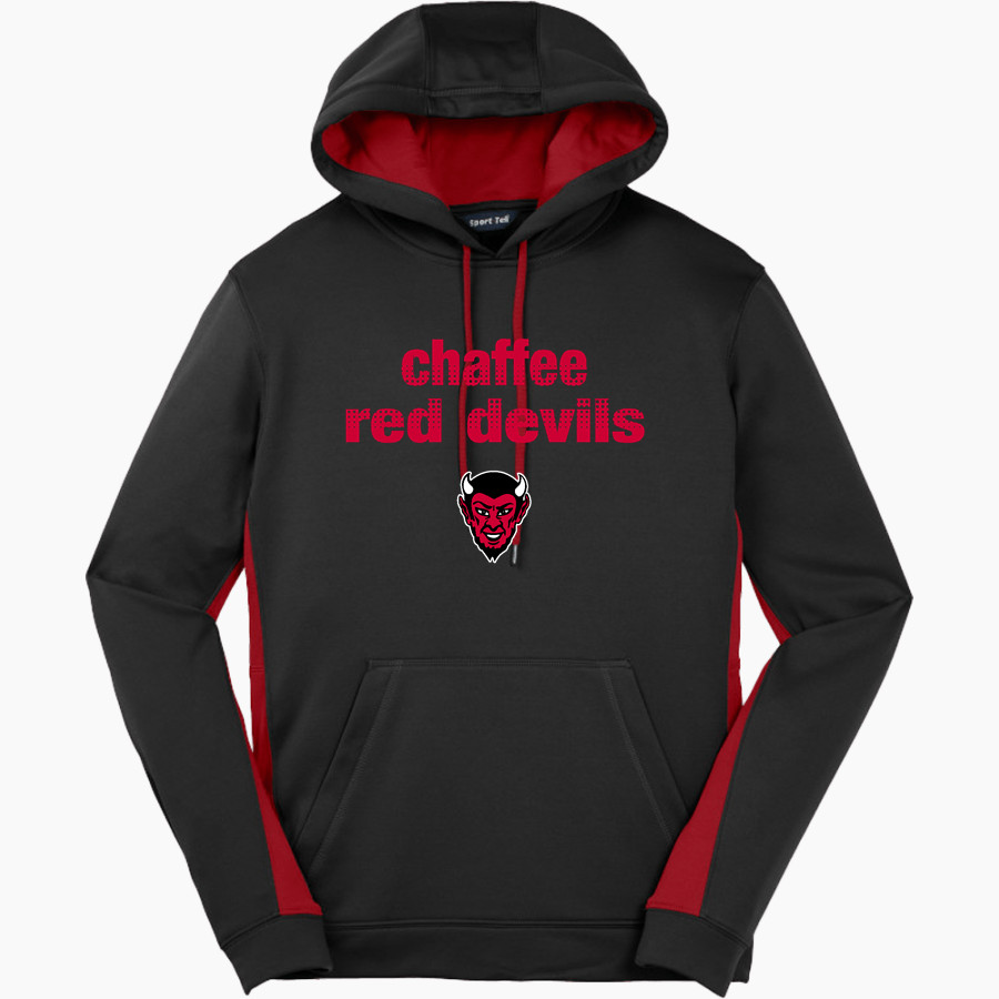 Chaffee Red Devils Sport-Tek Men's Sport-Wick Fleece Colorblock Hoodie