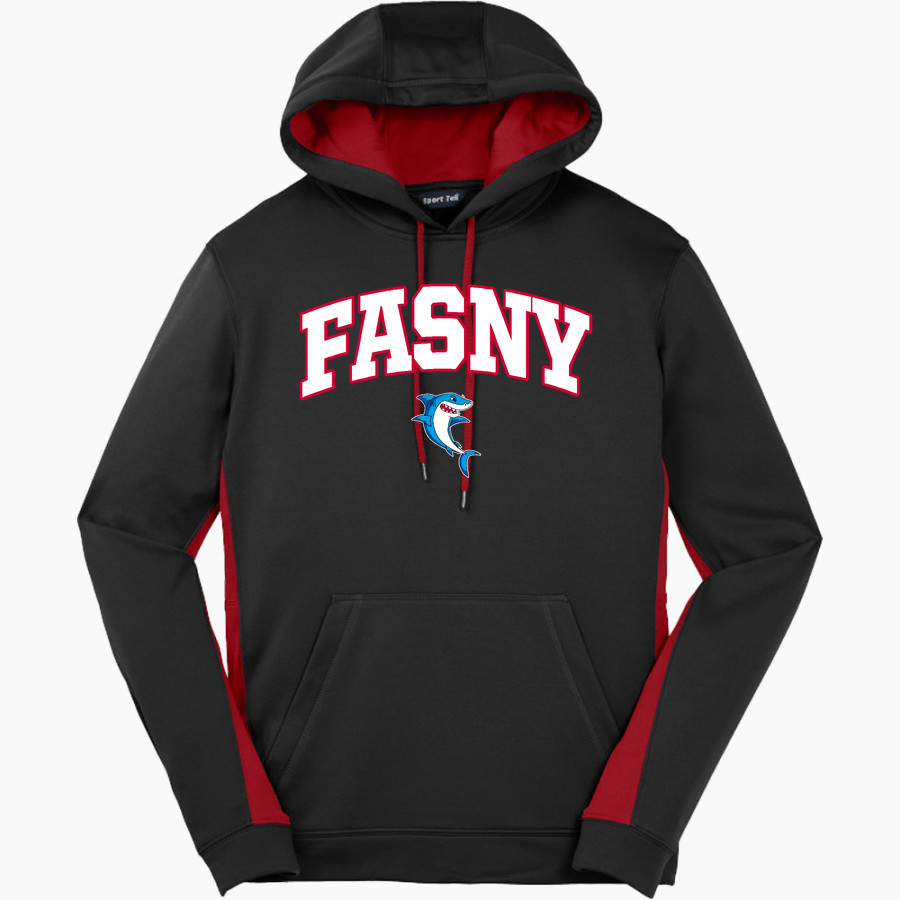 French-American School of New York - Online Store <span class="pdp-name-mascot">French-American School Sharks</span> Sport-Tek Men's Sport-Wick Fleece Colorblock Hoodie