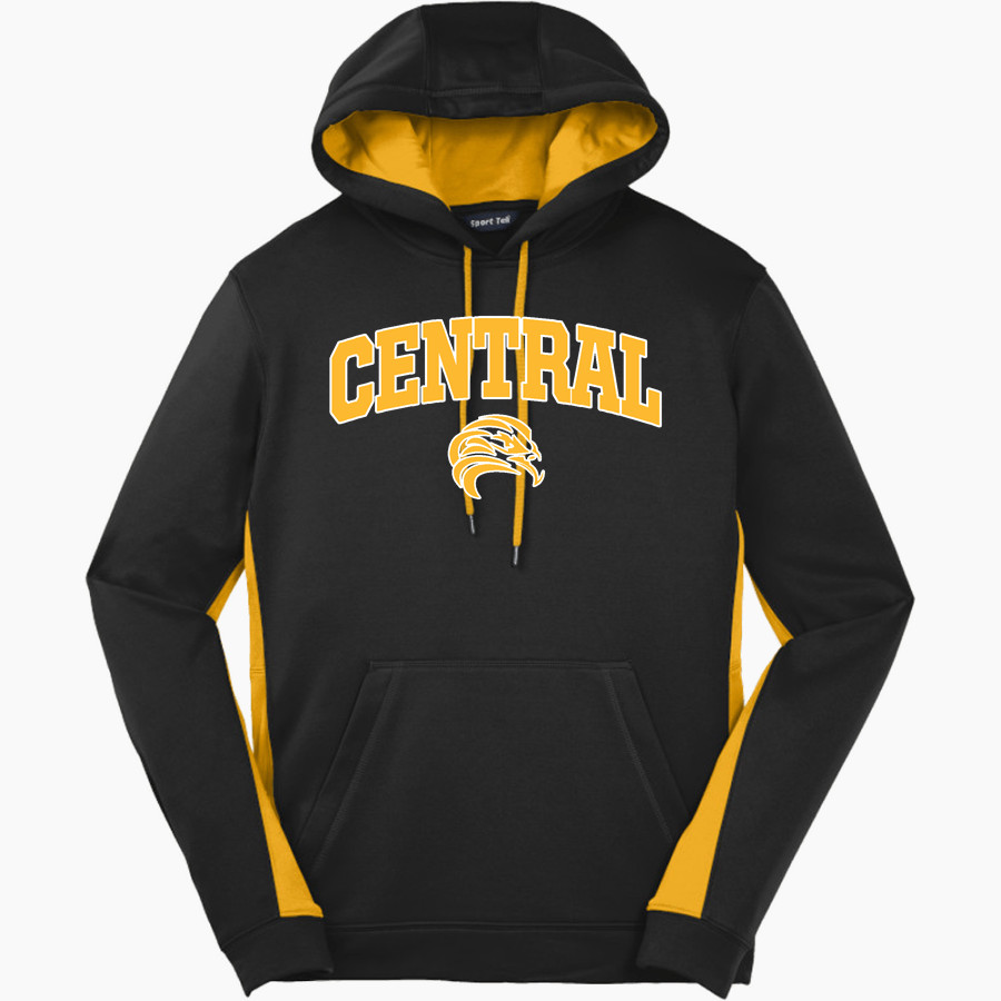 CENTRAL TECH SCHOOL FALCONS <span class="pdp-name-mascot">CENTRAL FALCONS</span> Sport-Tek Men's Sport-Wick Fleece Colorblock Hoodie