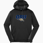 Oral Roberts Golden Eagles <span class="pdp-name-mascot">Oral Roberts Golden Eagles</span> Sport-Tek Men's Sport-Wick Fleece Colorblock Hoodie Front Thumbnail