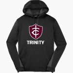Trinity Warriors Sport-Tek Men's Sport-Wick Fleece Colorblock Hoodie Front Thumbnail