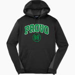 PROVO HIGH SCHOOL BULLDOGS <span class="pdp-name-mascot">PROVO BULLDOGS</span> Sport-Tek Men's Sport-Wick Fleece Colorblock Hoodie Front Thumbnail
