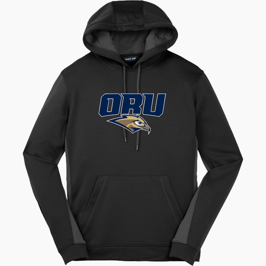Oral Roberts Golden Eagles <span class="pdp-name-mascot">Oral Roberts Golden Eagles</span> Sport-Tek Men's Sport-Wick Fleece Colorblock Hoodie