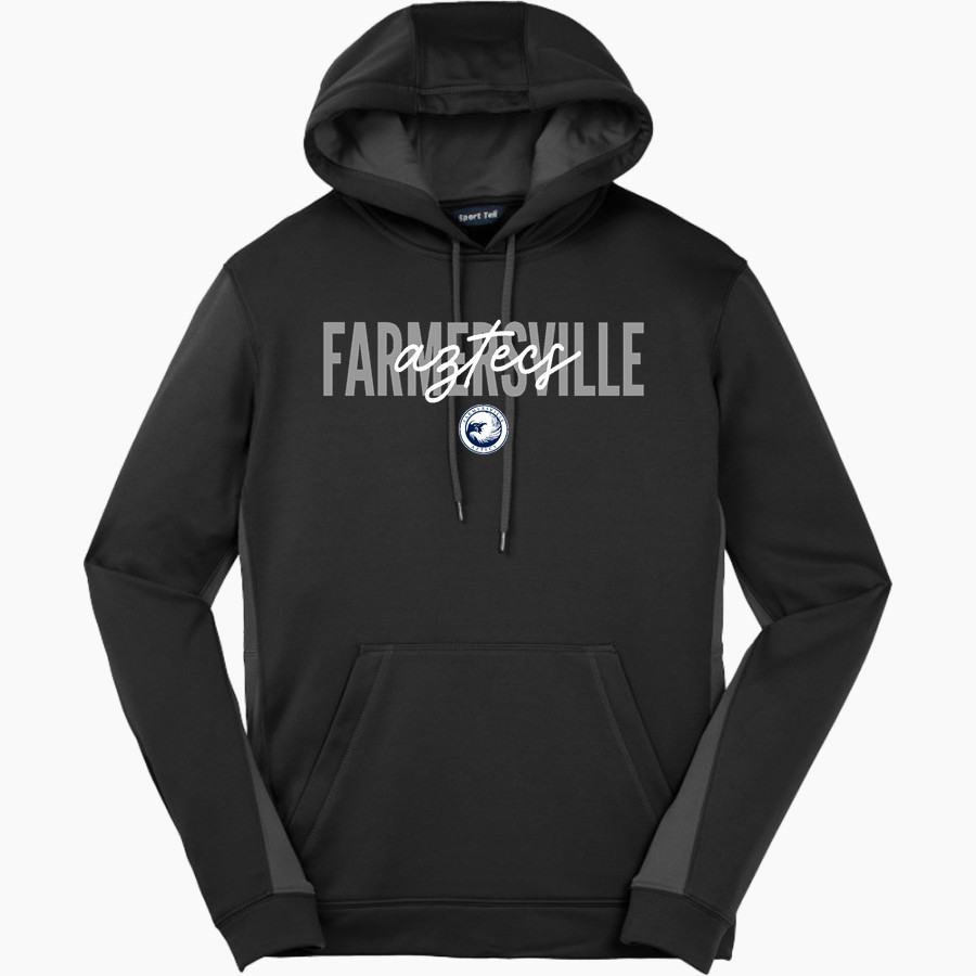 FARMERSVILLE HIGH SCHOOL AZTECS <span class="pdp-name-mascot">FARMERSVILLE AZTECS</span> Sport-Tek Men's Sport-Wick Fleece Colorblock Hoodie