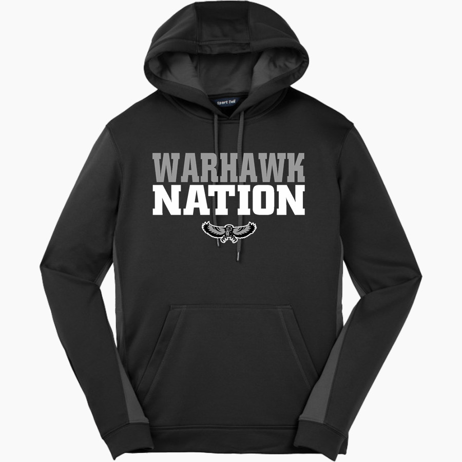 WESTERVILLE CENTRAL WARHAWKS <span class="pdp-name-mascot">WESTERVILLE WARHAWKS</span> Sport-Tek Men's Sport-Wick Fleece Colorblock Hoodie
