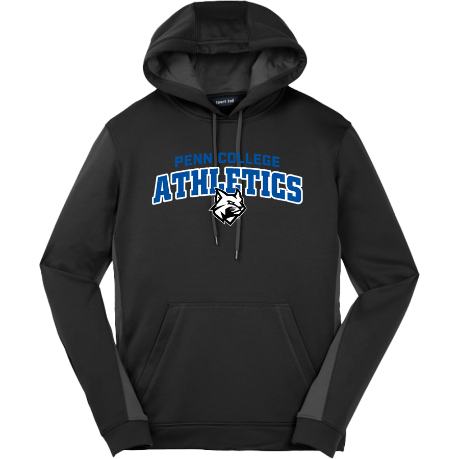 Penn College Wildcats Online Store <span class="pdp-name-mascot">Penn College Wildcats</span> Sport-Tek Men's Sport-Wick Fleece Colorblock Hoodie