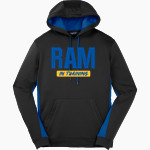 CUBA HIGH SCHOOL RAMS <span class="pdp-name-mascot">CUBA RAMS</span> Sport-Tek Men's Sport-Wick Fleece Colorblock Hoodie Front Thumbnail