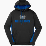 Lincoln-Way East Griffins <span class="pdp-name-mascot">Lincoln Way East High School Griffins</span> Sport-Tek Men's Sport-Wick Fleece Colorblock Hoodie Front Thumbnail