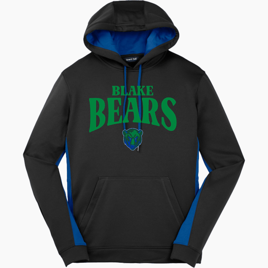 The Blake School BEARS ONLINE STORE <span class="pdp-name-mascot">Blake Bears</span> Sport-Tek Men's Sport-Wick Fleece Colorblock Hoodie