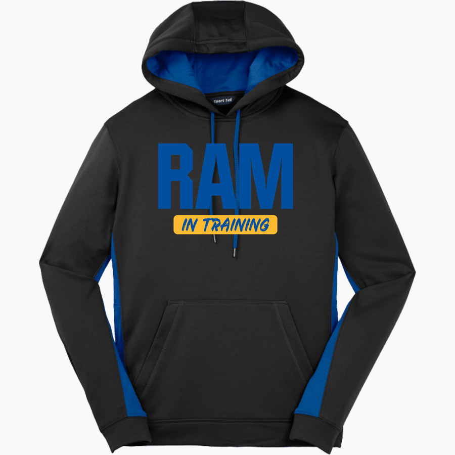 CUBA HIGH SCHOOL RAMS <span class="pdp-name-mascot">CUBA RAMS</span> Sport-Tek Men's Sport-Wick Fleece Colorblock Hoodie