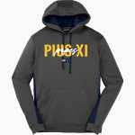 Pius XI Catholic High School Official Online Store <span class="pdp-name-mascot">Pius XI Popes</span> Sport-Tek Men's Sport-Wick Fleece Colorblock Hoodie Front Thumbnail