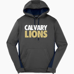 Calvary Lions <span class="pdp-name-mascot">Calvary Lions</span> Sport-Tek Men's Sport-Wick Fleece Colorblock Hoodie Front Thumbnail