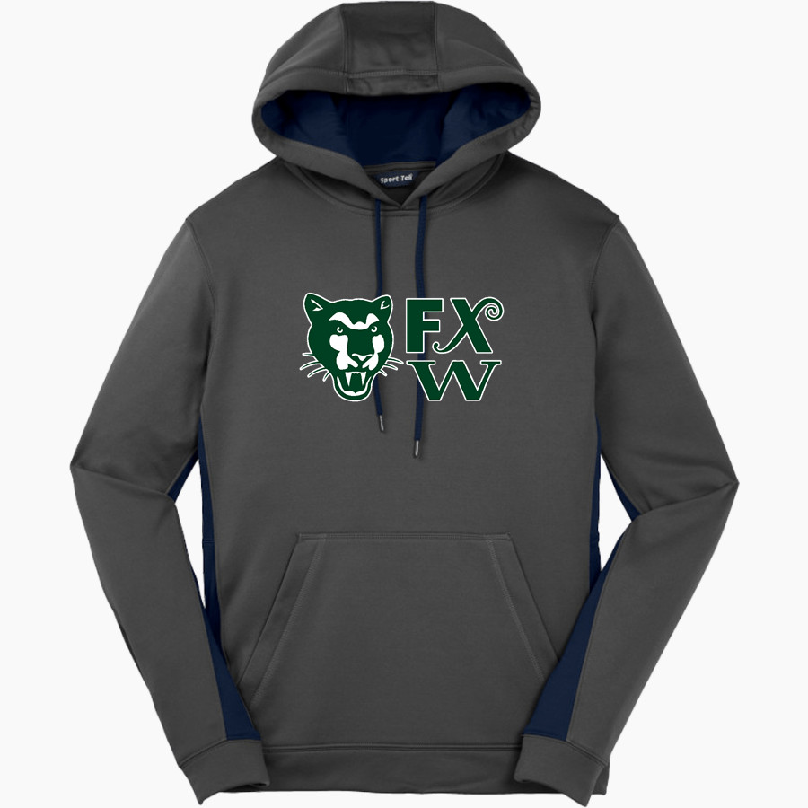 Frances Xavier Warde Jaguars <span class="pdp-name-mascot">Frances Xavier Warde School Jaguars</span> Sport-Tek Men's Sport-Wick Fleece Colorblock Hoodie