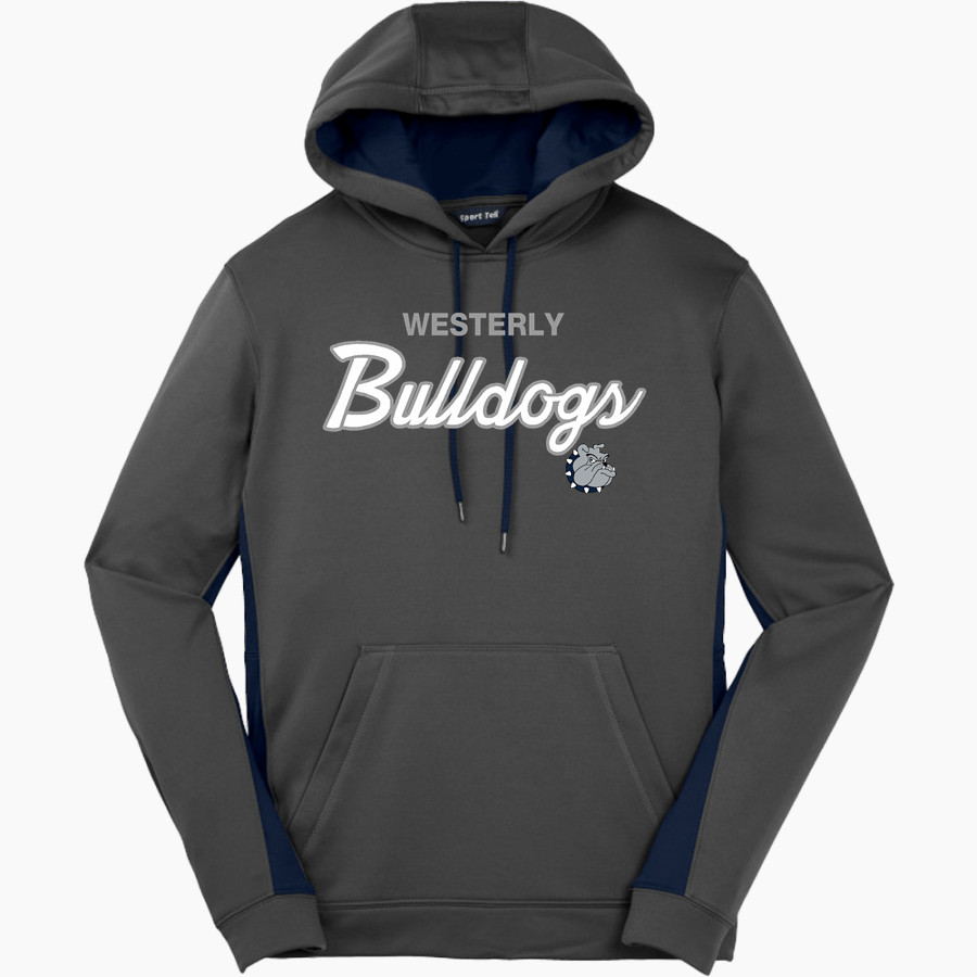 Westerly Bulldogs <span class="pdp-name-mascot">Westerly Bulldogs</span> Sport-Tek Men's Sport-Wick Fleece Colorblock Hoodie