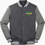 Community College of Rhode Island Knights <span class="pdp-name-mascot">COMMUNITY COLLEGE OF RHODE ISLAND Knights</span> Sport-Tek Men's Fleece Letterman Jacket Front Thumbnail