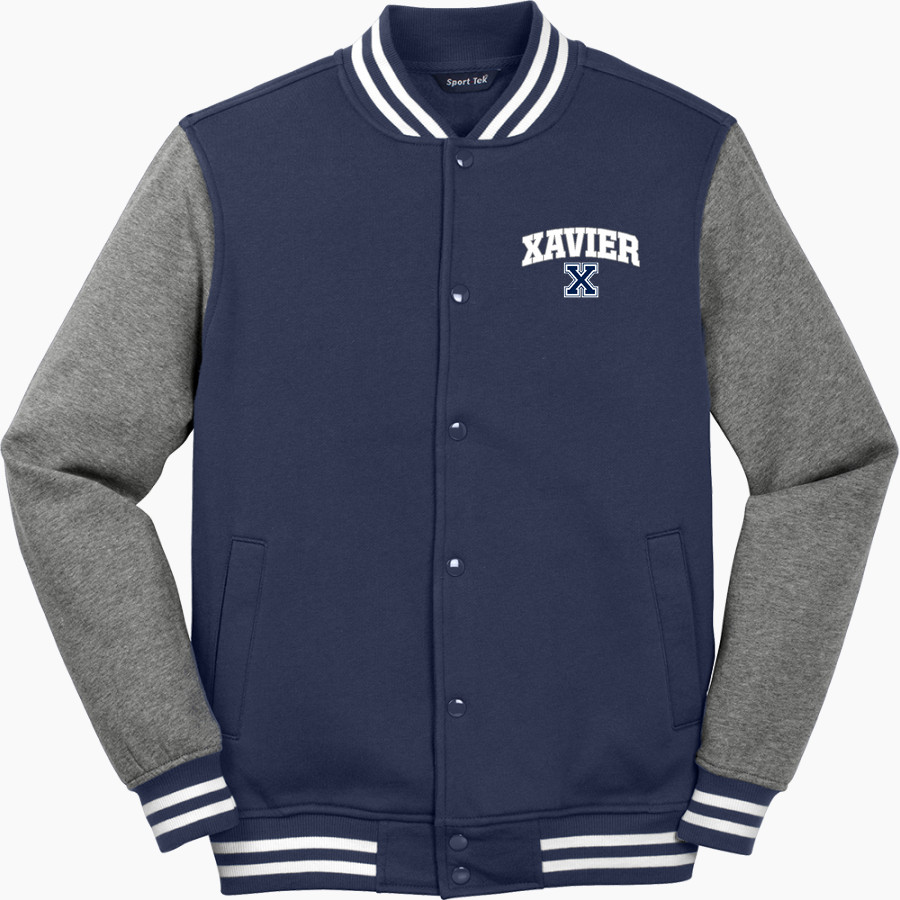 XAVIER HIGH SCHOOL HAWKS Sport-Tek Men's Fleece Letterman Jacket