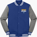 WAHOO PUBLIC HIGH SCHOOL WARRIORS <span class="pdp-name-mascot">WAHOO PUBLIC WARRIORS</span> Sport-Tek Men's Fleece Letterman Jacket Front Thumbnail