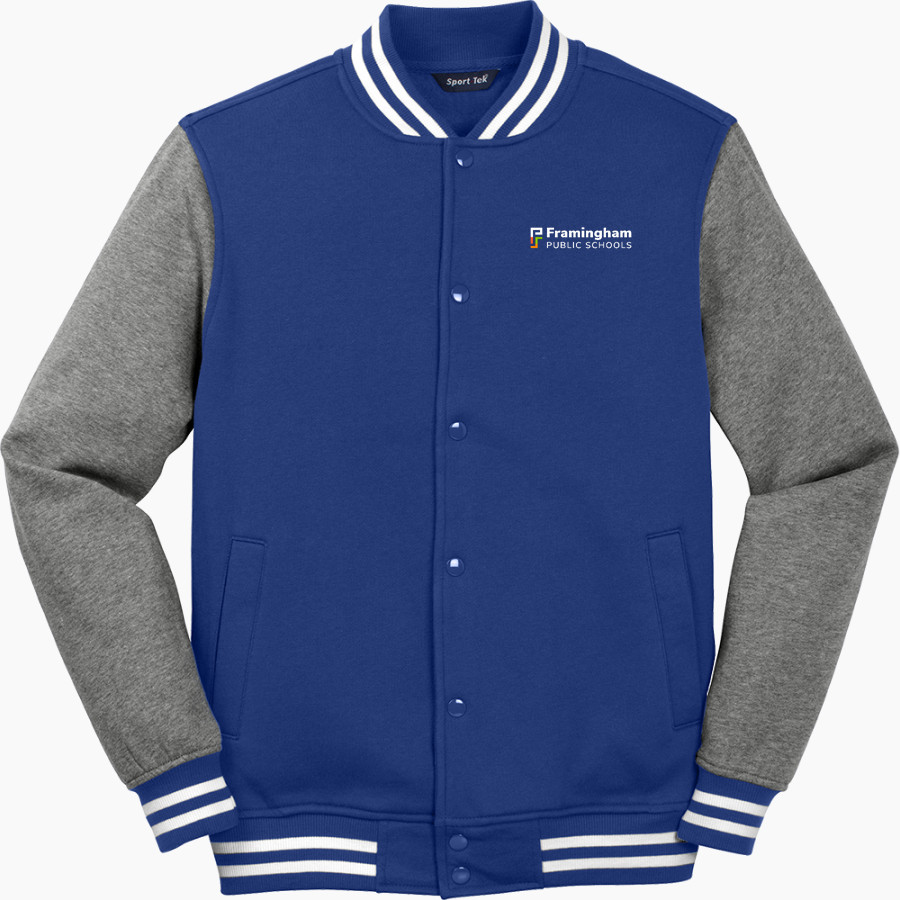 FRAMINGHAM PUBLIC SCHOOLS FLYERS <span class="pdp-name-mascot">FRAMINGHAM PUBLIC SCHOOLS FLYERS</span> Sport-Tek Men's Fleece Letterman Jacket