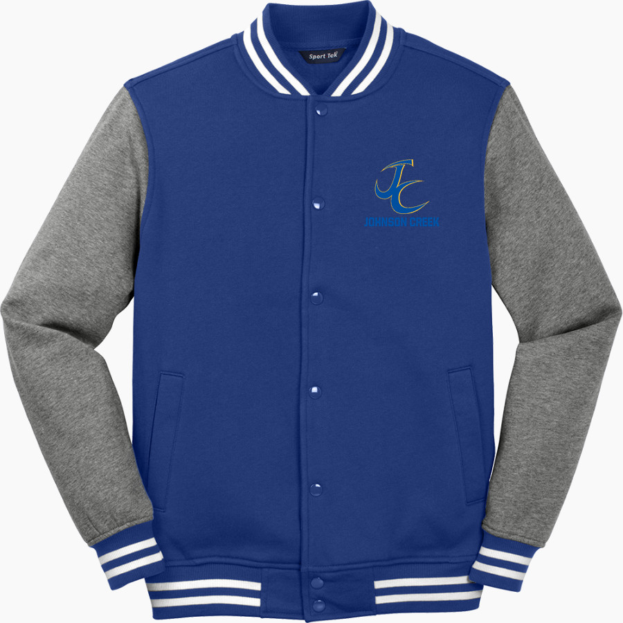 Johnson Creek BlueJays <span class="pdp-name-mascot">Johnson Creek Blue Jays</span> Sport-Tek Men's Fleece Letterman Jacket