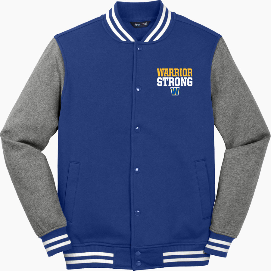 WAHOO PUBLIC HIGH SCHOOL WARRIORS <span class="pdp-name-mascot">WAHOO PUBLIC WARRIORS</span> Sport-Tek Men's Fleece Letterman Jacket