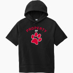 CROW HIGH SCHOOL Cougars Online Store <span class="pdp-name-mascot">CROW COUGARS</span> Sport-Tek Men's Tri-Blend Fleece Short Sleeve Hoodie Front Thumbnail