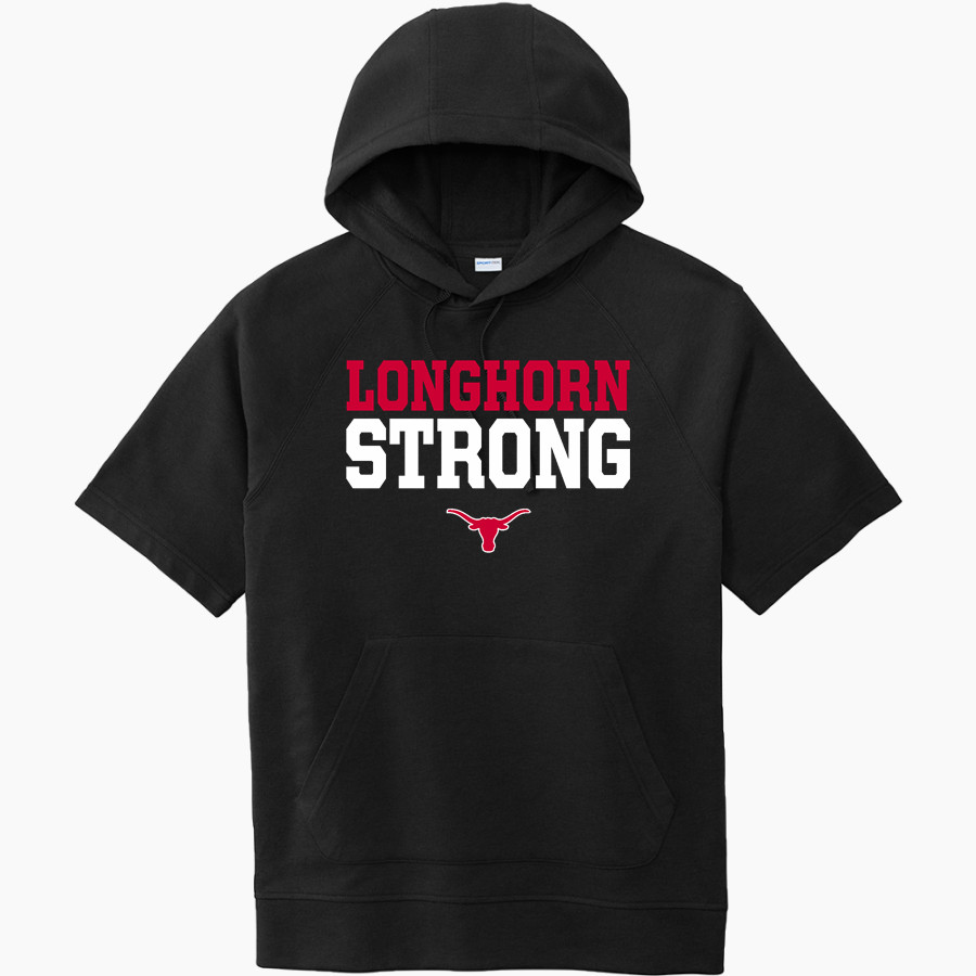 DOVER HIGH SCHOOL LONGHORNS Sport-Tek Men's Tri-Blend Fleece Short Sleeve Hoodie