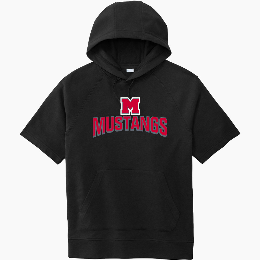 MUNDELEIN HIGH SCHOOL MUSTANGS Sport-Tek Men's Tri-Blend Fleece Short Sleeve Hoodie