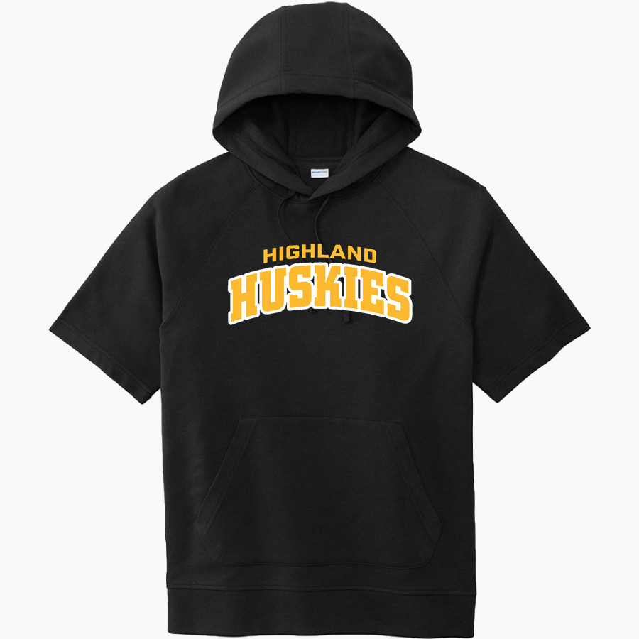 HIGHLAND HIGH SCHOOL HUSKIES Sport-Tek Men's Tri-Blend Fleece Short Sleeve Hoodie
