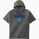 Blaine Bengals <span class="pdp-name-mascot">Blaine Bengals</span> Sport-Tek Men's Tri-Blend Fleece Short Sleeve Hoodie Front Thumbnail