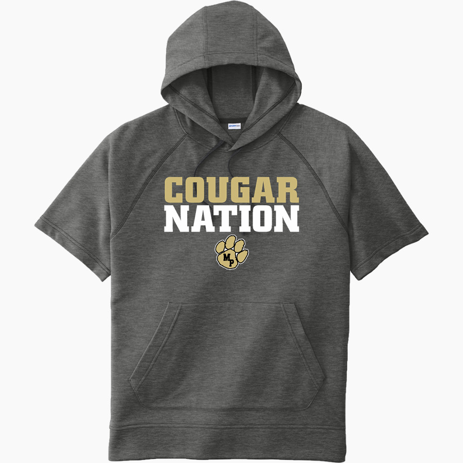 Manassas Park Cougars Sport-Tek Men's Tri-Blend Fleece Short Sleeve Hoodie