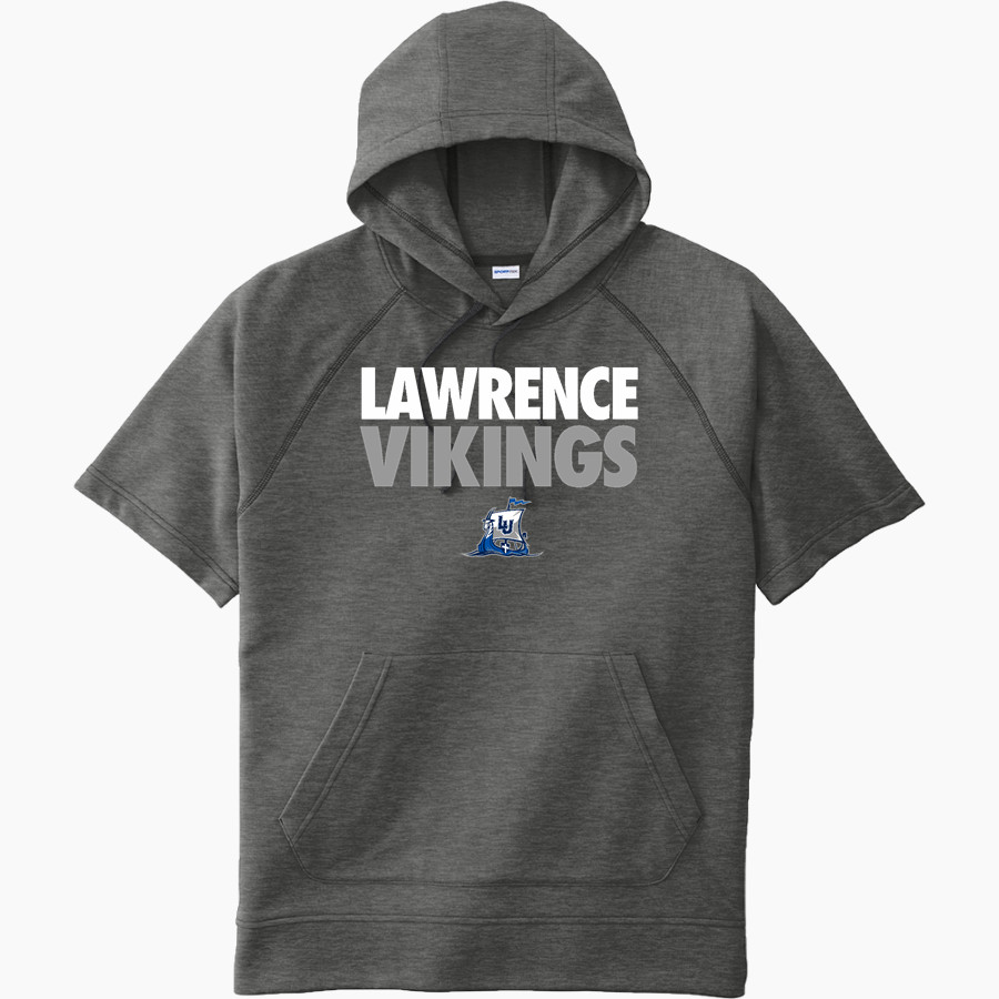 Lawrence University Vikings Online Store Sport-Tek Men's Tri-Blend Fleece Short Sleeve Hoodie