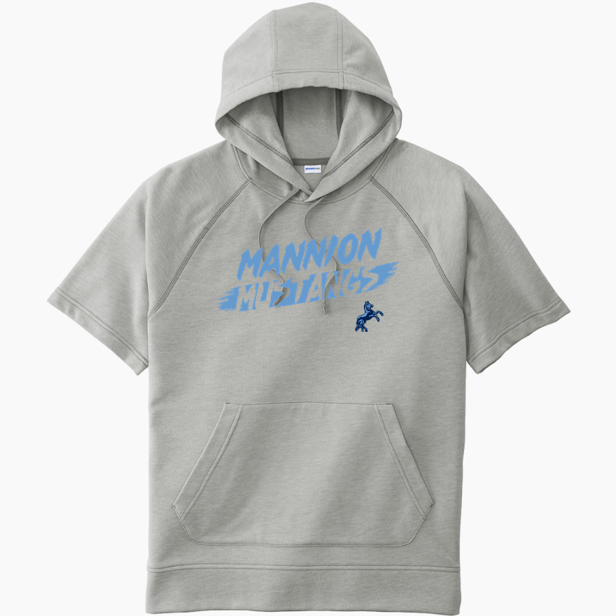 Mannion Mustangs <span class="pdp-name-mascot">Mannion Mustangs</span> Sport-Tek Men's Tri-Blend Fleece Short Sleeve Hoodie