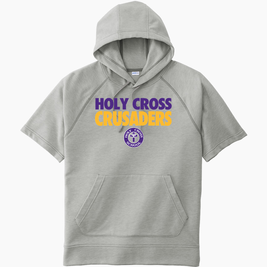 Holy Cross Crusaders <span class="pdp-name-mascot">Holy Cross School Crusaders</span> Sport-Tek Men's Tri-Blend Fleece Short Sleeve Hoodie