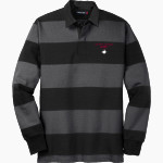 Guilford College Quakers <span class="pdp-name-mascot">GUILFORD COLLEGE Quakers</span> Sport-Tek Men's Classic Long Sleeve Rugby Polo Front Thumbnail