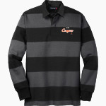 Lassen Community College Cougars <span class="pdp-name-mascot">Lassen Community College Cougars</span> Sport-Tek Men's Classic Long Sleeve Rugby Polo Front Thumbnail