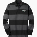 Bryn Athyn College The Official Store of the Lions <span class="pdp-name-mascot">Bryn Athyn College Lions</span> Sport-Tek Men's Classic Long Sleeve Rugby Polo Front Thumbnail
