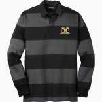 MAQUOKETA VALLEY HIGH SCHOOL WILDCATS <span class="pdp-name-mascot">MAQUOKETA VALLEY WILDCATS</span> Sport-Tek Men's Classic Long Sleeve Rugby Polo Front Thumbnail