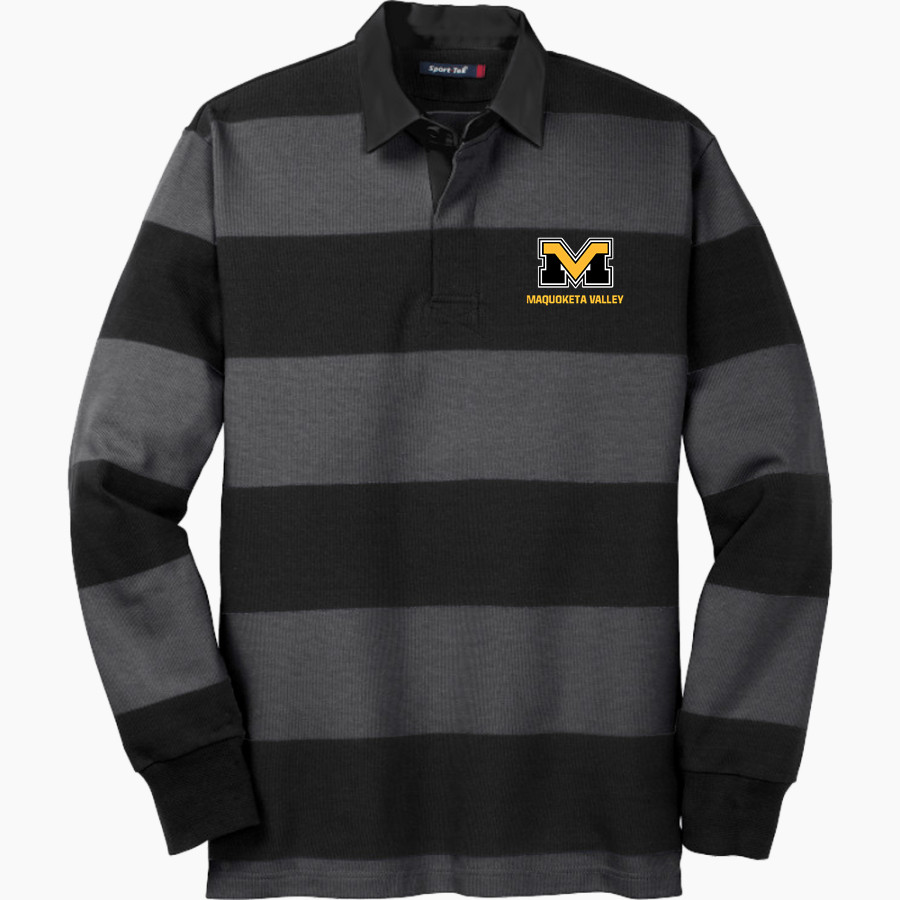 MAQUOKETA VALLEY HIGH SCHOOL WILDCATS <span class="pdp-name-mascot">MAQUOKETA VALLEY WILDCATS</span> Sport-Tek Men's Classic Long Sleeve Rugby Polo