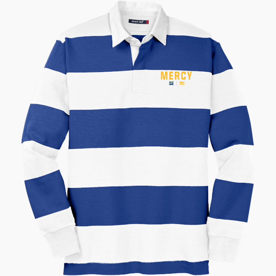 Mercy High School Tigers Online Store <span class="pdp-name-mascot">Mercy Tigers</span> Sport-Tek Men's Classic Long Sleeve Rugby Polo