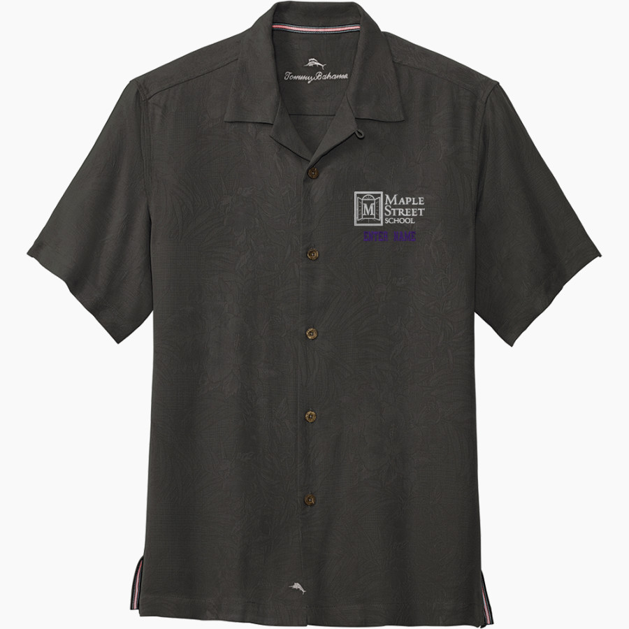 Maple Street School Moose <span class="pdp-name-mascot">Maple Street School Moose</span> Tommy Bahama Men's Tropic Isles Short Sleeve Shirt