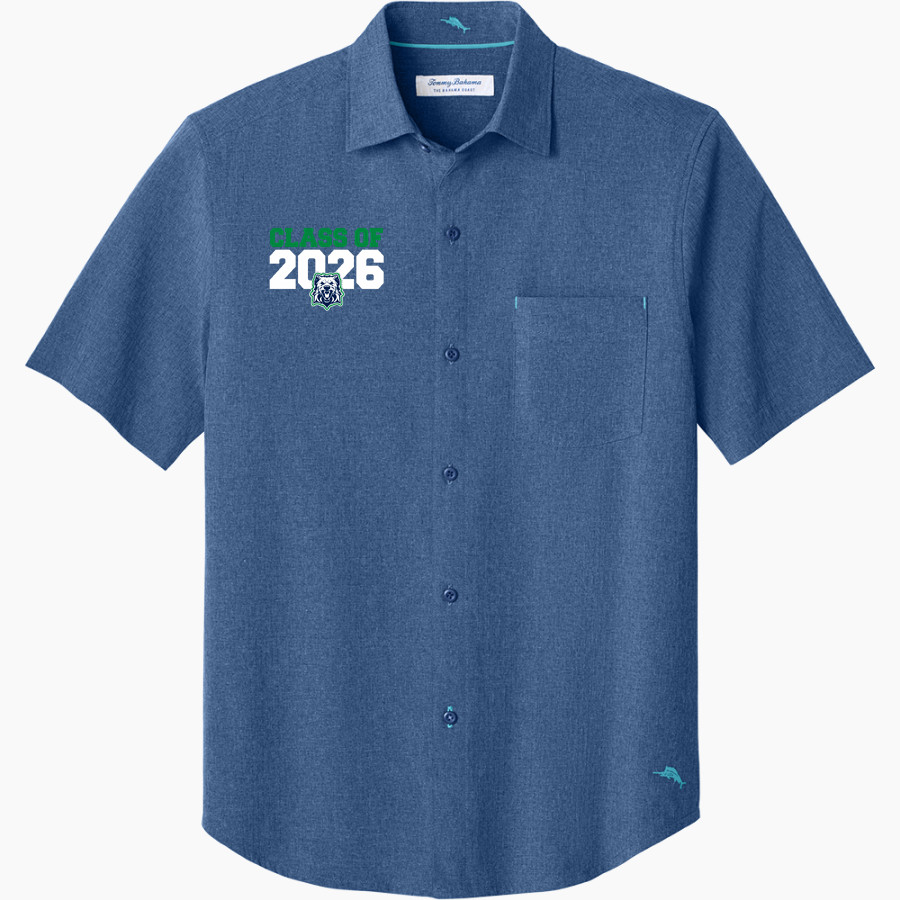 St. Patrick's Academy Wolfhounds <span class="pdp-name-mascot">Great Falls Central Catholic H S Mustangs</span> Tommy Bahama Men's Sandy Point Short Sleeve Shirt