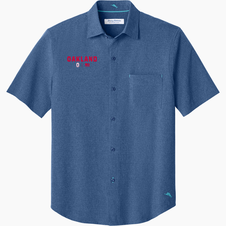 Oakland Patriots <span class="pdp-name-mascot">Oakland Patriots</span> Tommy Bahama Men's Sandy Point Short Sleeve Shirt